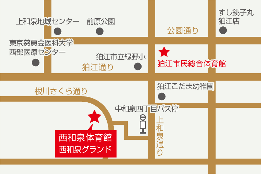 西和泉体育館・グランド周辺の地図
