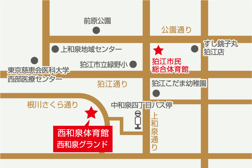 西和泉体育館・グランド周辺の地図