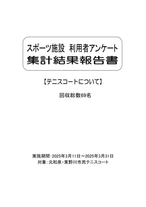 修正 24テニスコートについてのアンケート回答のサムネイル